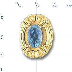 81031 Blue Zircon Bracelet Slide 